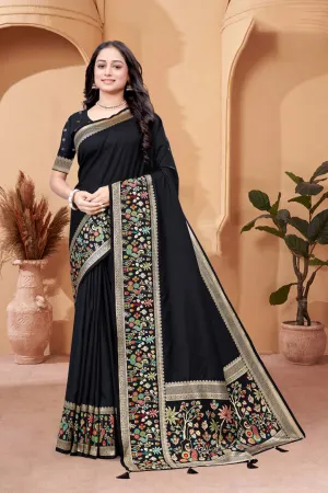 Soft Silk Premium Black Saree