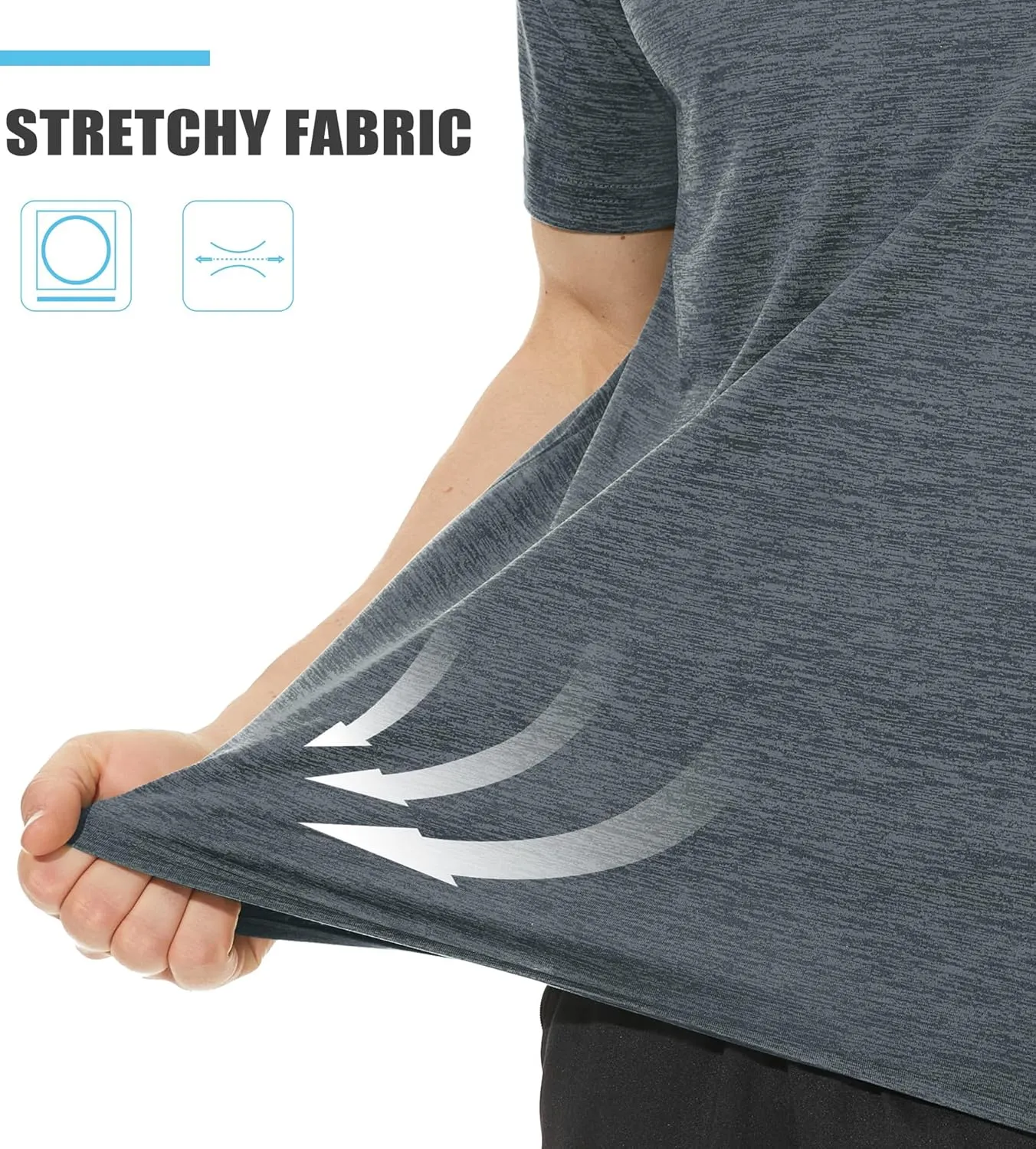 TACVASEN Workout Shirts for Men Short Sleeve Athletic Quick Dry fit Shirts for Running