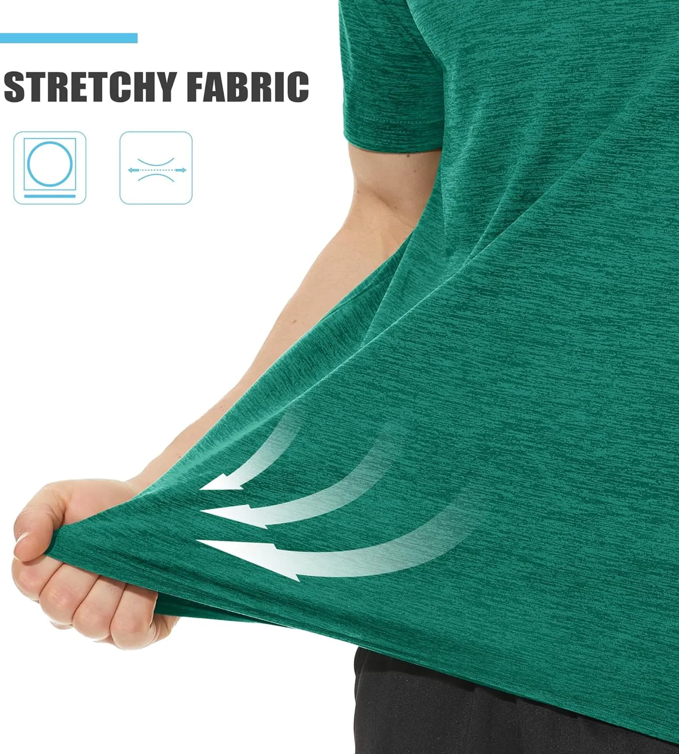 TACVASEN Workout Shirts for Men Short Sleeve Athletic Quick Dry fit Shirts for Running
