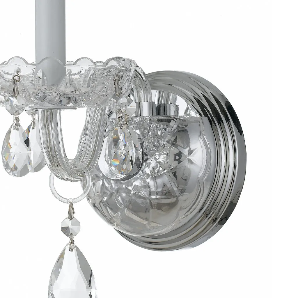 Traditional Crystal 1 Light Spectra Crystal Polished Chrome Sconce