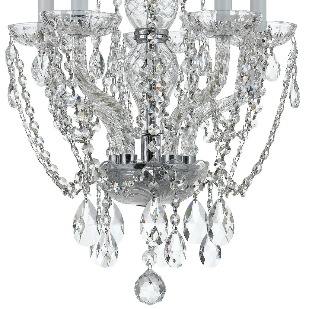 Traditional Crystal 5 Light Spectra Crystal Polished Chrome Mini Chandelier