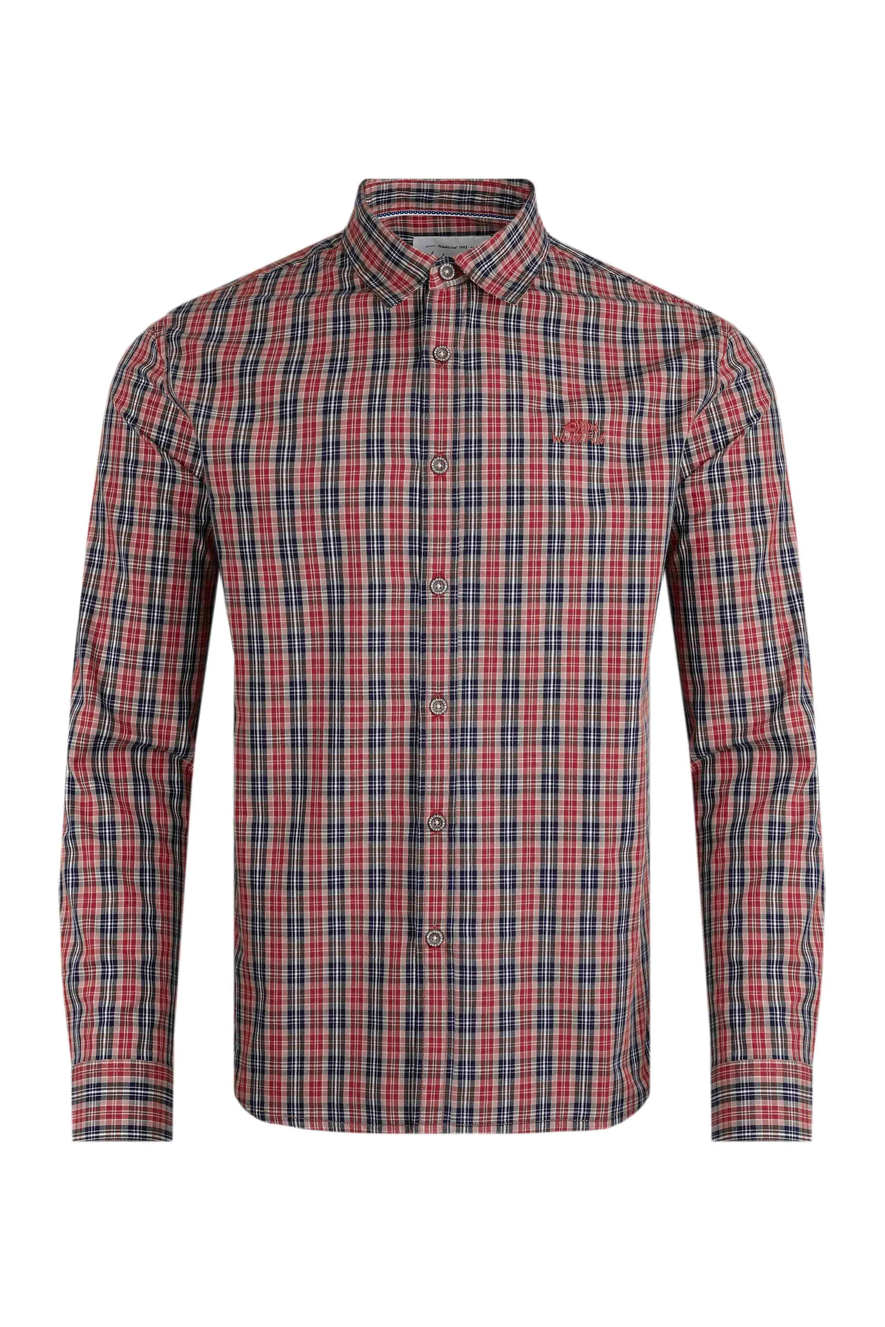 Weird Fish 2XL Nut Lando Long Sleeve Check Shirt