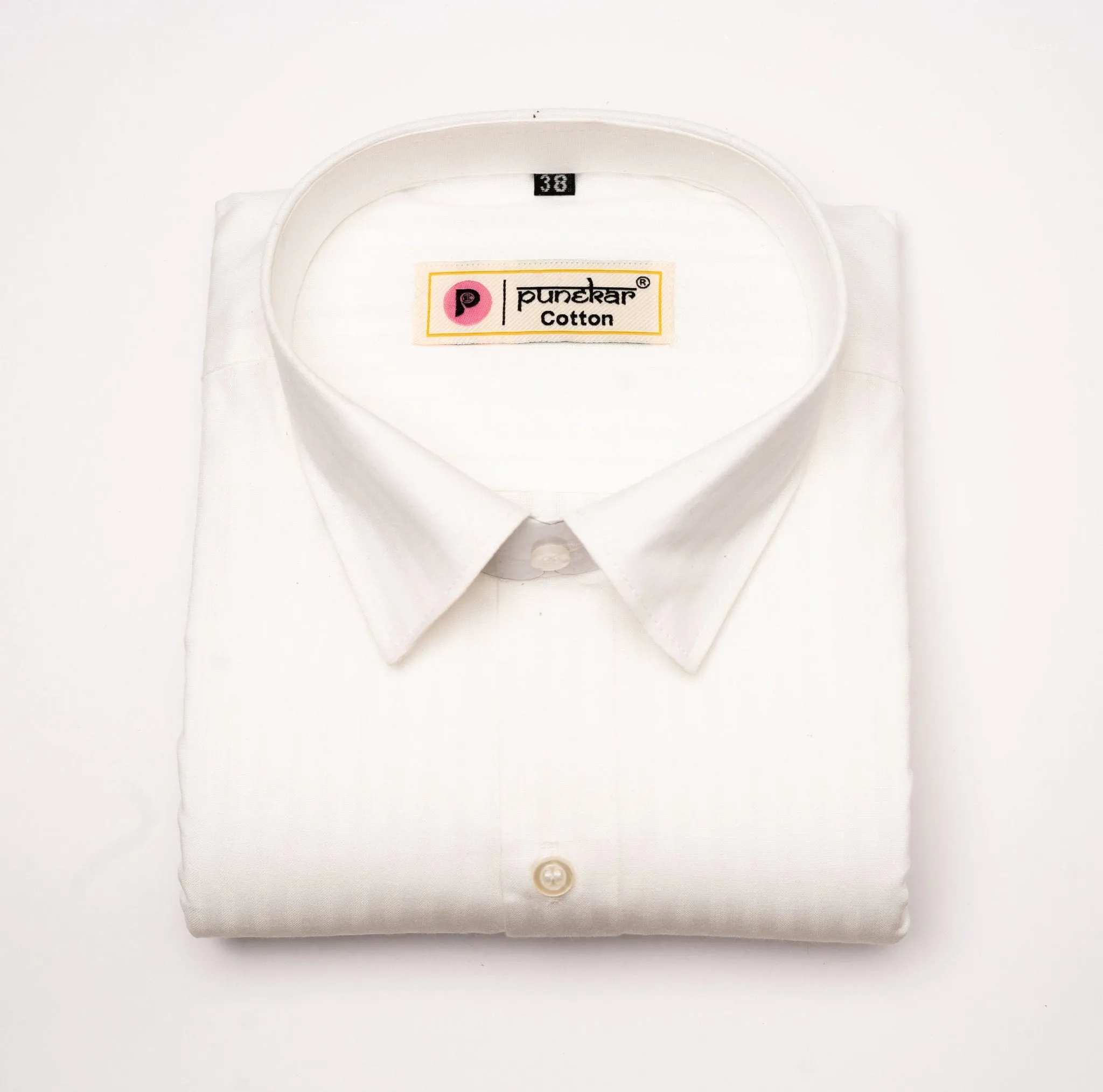 White Color vertical Cotton stripe Shirt For Men
