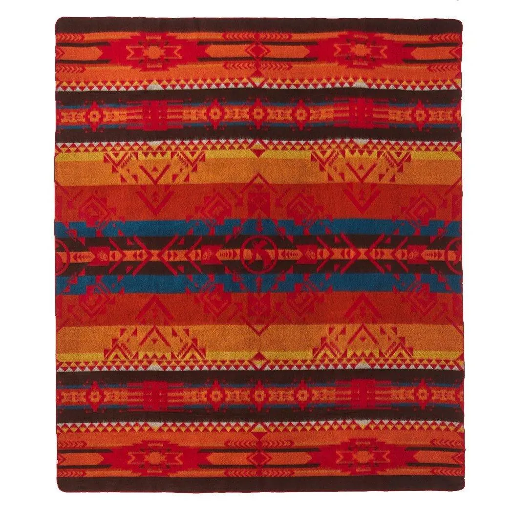 Wildfire Red Handwoven Blanket