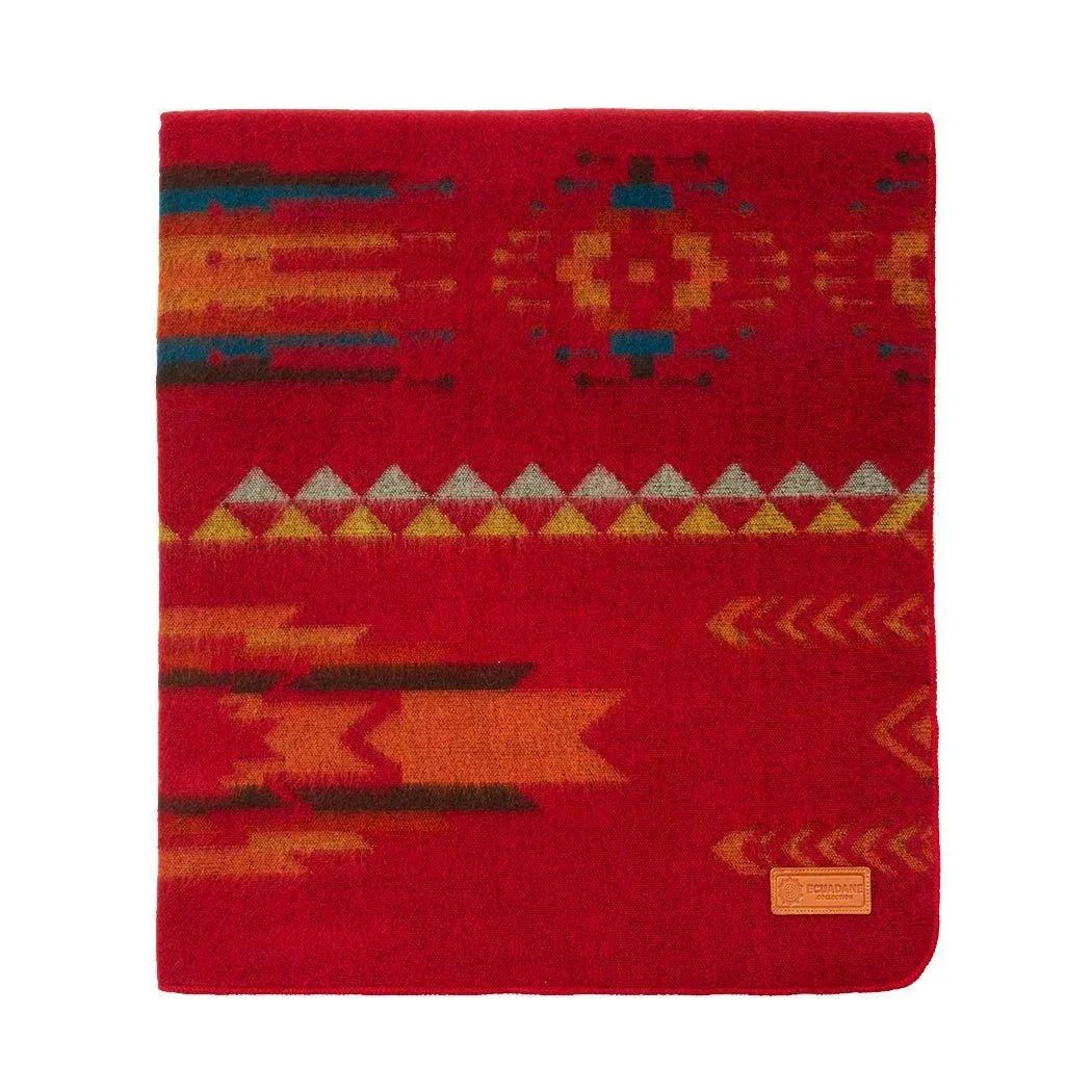 Wildfire Red Handwoven Blanket