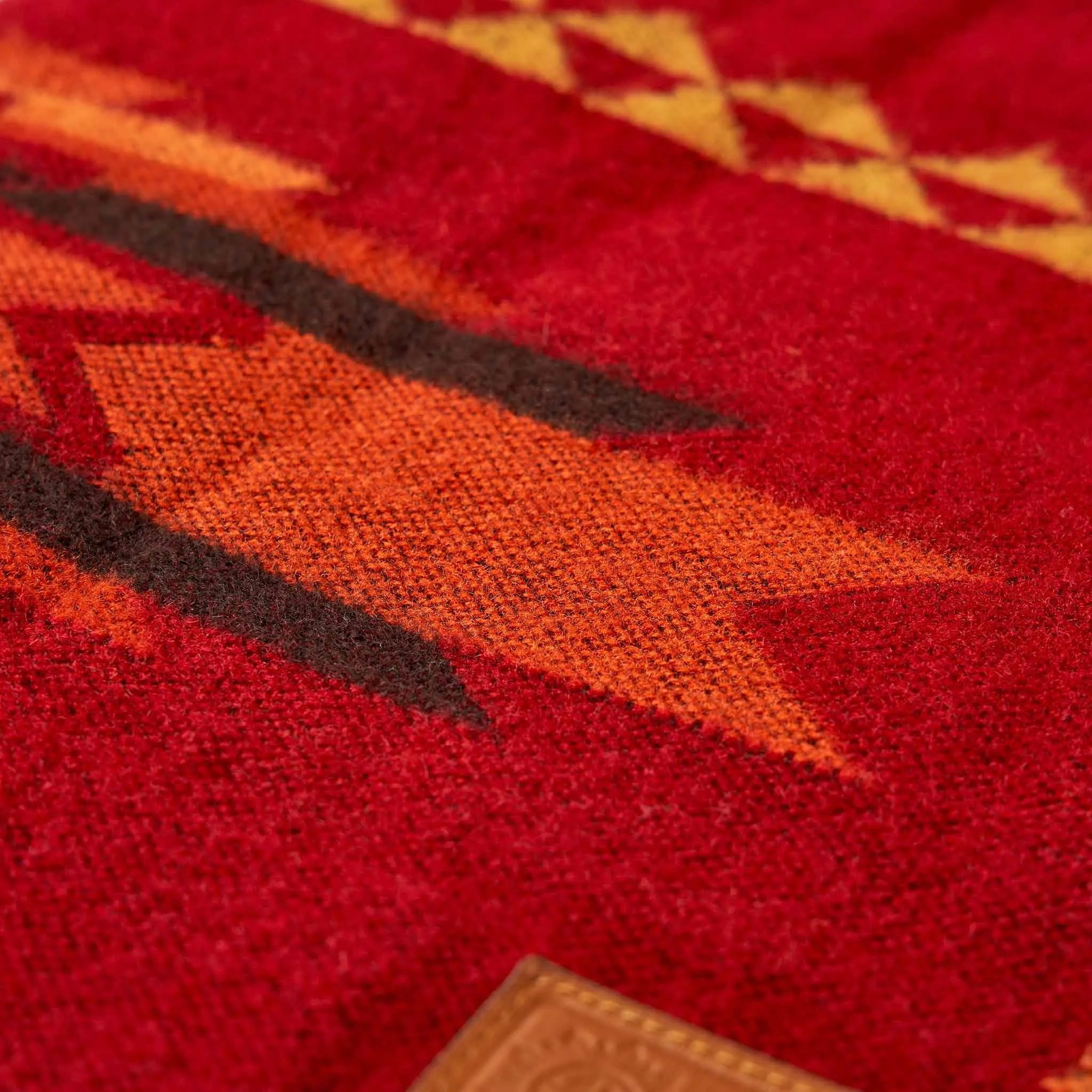 Wildfire Red Handwoven Blanket