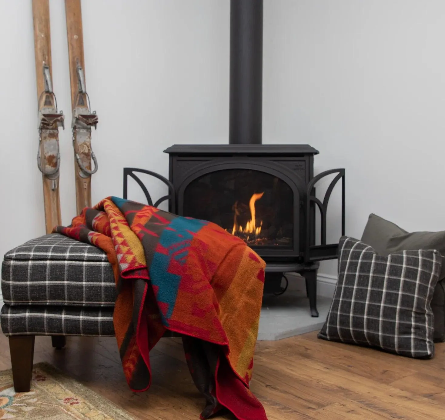 Wildfire Red Handwoven Blanket
