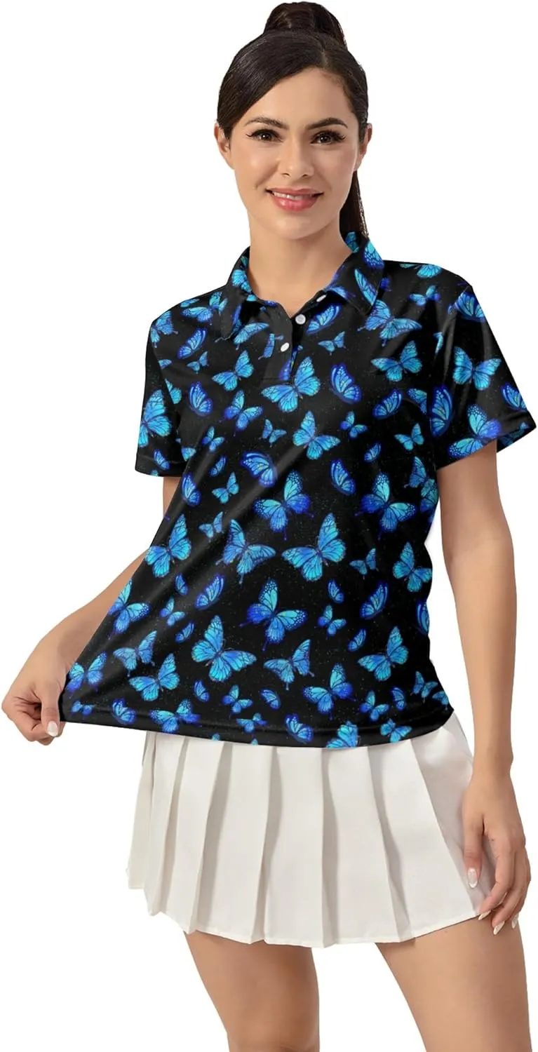 Women's Golf Shirt Moisture Wicking Quick Dry Polo Shirts Golf Outfits Golfer Gifts Ladies Polo Shirts