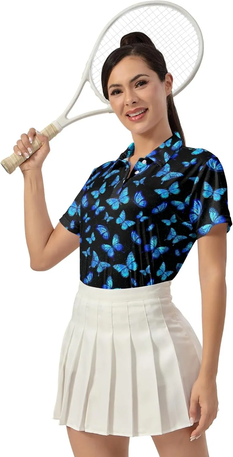 Women's Golf Shirt Moisture Wicking Quick Dry Polo Shirts Golf Outfits Golfer Gifts Ladies Polo Shirts
