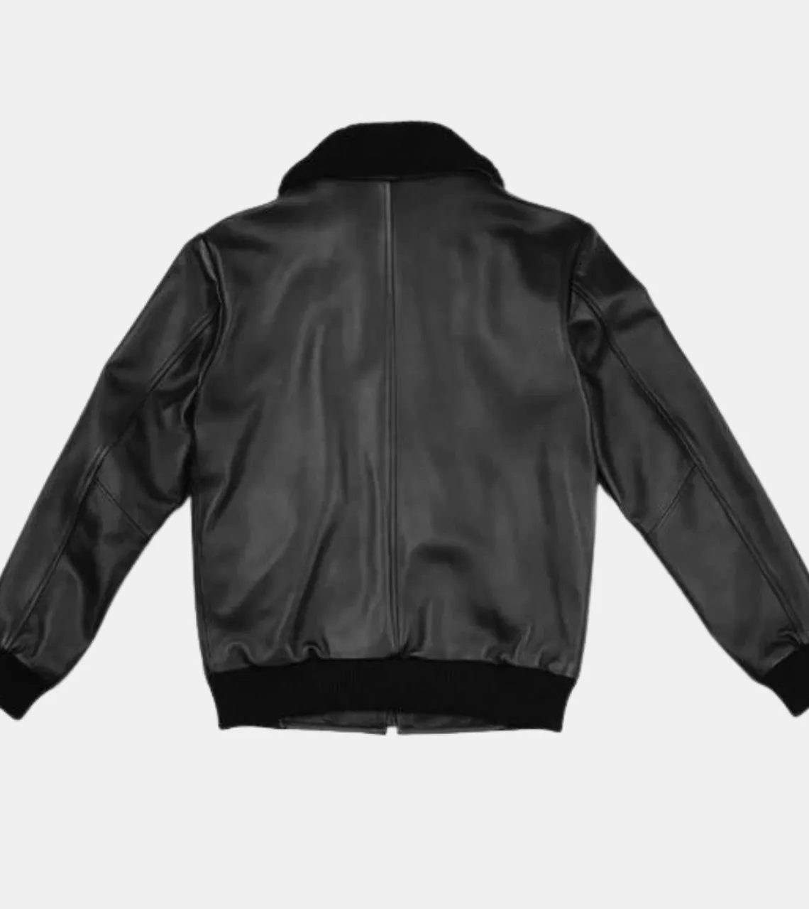 Zephyr Men's Black Bomber Leather Jacket